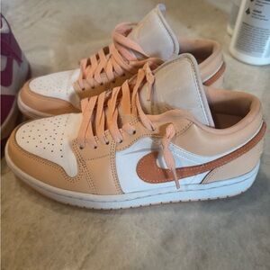 Nike Coral and Cream Sneakers